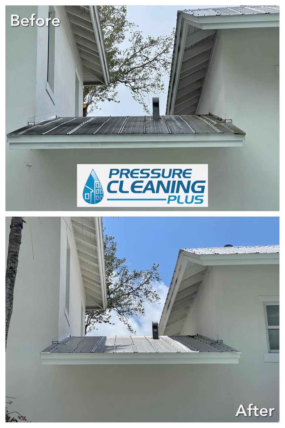 Soft Wash of Roof in Miami, FL