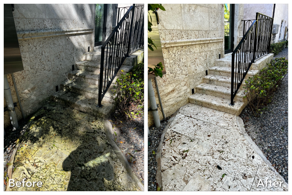 Coral stone cleaning